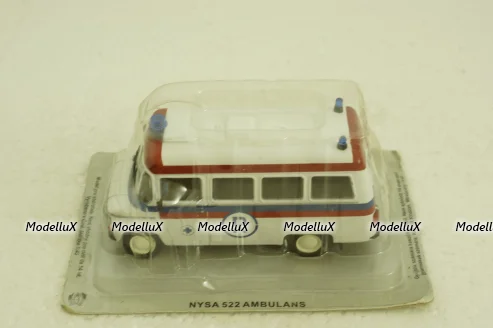 Nysa 522 Ambulance, белая, Kultowe Auta PRL-u Spec-Wydanie №8 1:43
