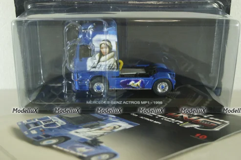 Mercedes Actros MP1 1998, blue, Truck Tuning Collection #10, Hachette 1:43