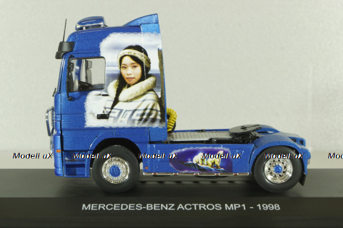 Mercedes Actros MP1 1998, blue, Truck Tuning Collection #10, Hachette 1:43
