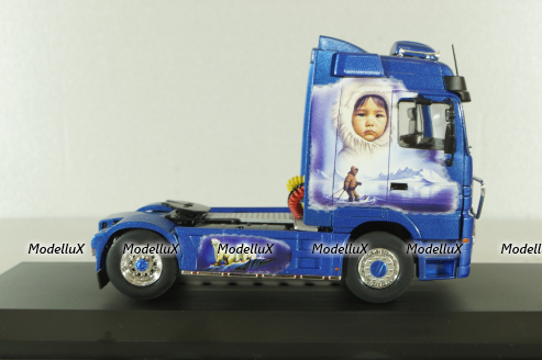 Mercedes Actros MP1 1998, blue, Truck Tuning Collection #10, Hachette 1:43