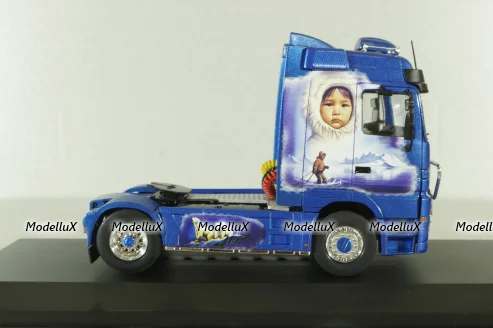 Mercedes Actros MP1 1998, blue, Truck Tuning Collection #10, Hachette 1:43
