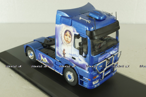 Mercedes Actros MP1 1998, blue, Truck Tuning Collection #10, Hachette 1:43