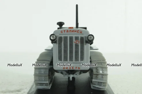 Сталинец-65 трактор, 1937, серый, ТРАКТОРЫ история,люди,машины (Hachette) №5 1:43