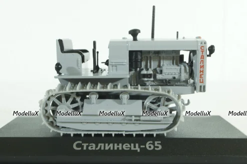 Сталинец-65 трактор, 1937, серый, ТРАКТОРЫ история,люди,машины (Hachette) №5 1:43
