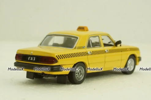 Газ-3110 Волга, такси, желтая, Автолегенды СССР 1:43
