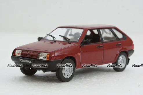 Ваз-2109 Спутник, красный,  (Запечатанный)  Автолегенды СССР №74, 1:43