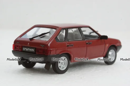 Ваз-2109 Спутник, красный,  (Запечатанный)  Автолегенды СССР №74, 1:43