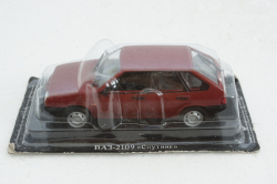 Ваз-2109 Спутник, красный,  (Запечатанный)  Автолегенды СССР №74, 1:43