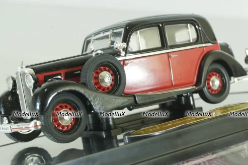 Maybach SW38 Hard top Spohn (Closed) 1935, black/red, 43702, Signature Model 1:43
