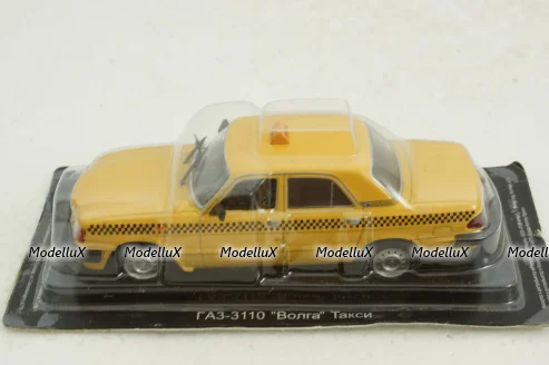 Газ-3110 Волга, такси, желтая, Автолегенды СССР 1:43