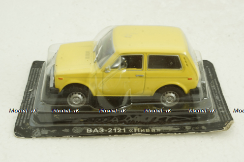 ВАЗ-2121 Нива, желтая, lada 1600, Автолегенды СССР №12, DeAgostini 1:43