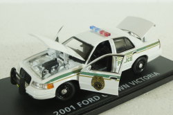 Ford Crown Victoria Miami Police from serial Dexter 2001, 86613, Greenlight 1:43