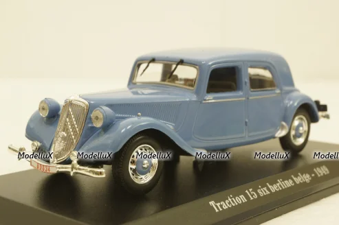 Citroen Traction 15 Six berline belge 1949, blue Atlas 1:43
