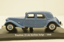 Citroen Traction 15 Six berline belge 1949, blue Atlas 1:43