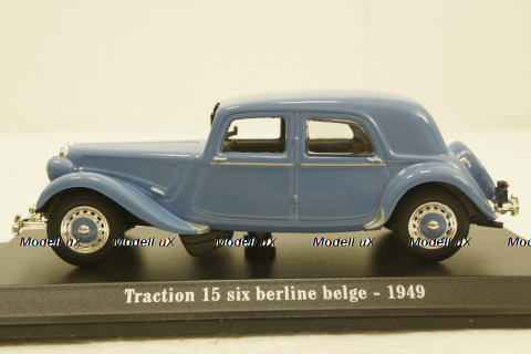 Citroen Traction 15 Six berline belge 1949, blue Atlas 1:43