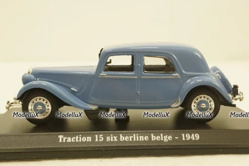 Citroen Traction 15 Six berline belge 1949, blue Atlas 1:43
