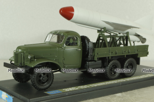Зис-151 транспортер ракеты П-15, хаки, МБК 1:43