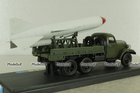 Зис-151 транспортер ракеты П-15, хаки, МБК 1:43