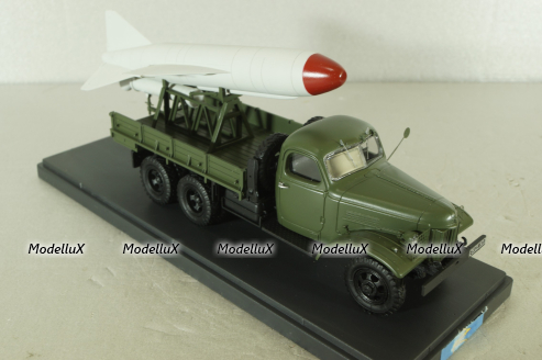 Зис-151 транспортер ракеты П-15, хаки, МБК 1:43