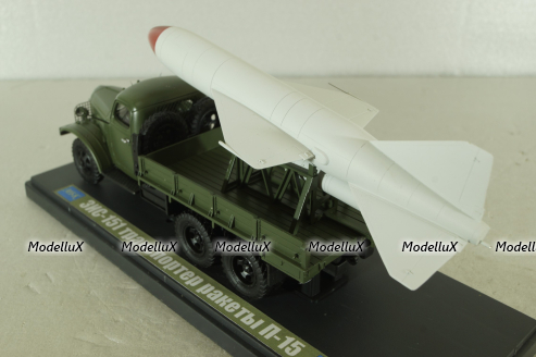Зис-151 транспортер ракеты П-15, хаки, МБК 1:43