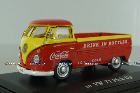 Volkswagen T1  Pickup "Coca-Cola" 1962, red, 442338, Motorcity 1:43
