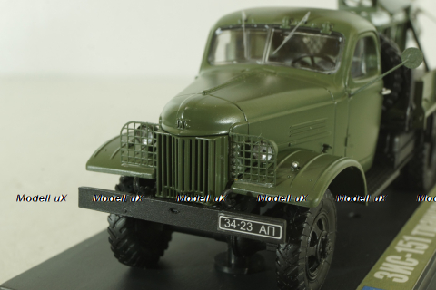 Зис-151 транспортер ракеты П-15, хаки, МБК 1:43