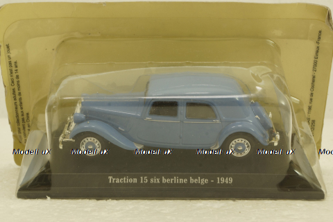 Citroen Traction 15 Six berline belge 1949, blue Atlas 1:43
