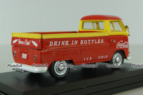Volkswagen T1  Pickup "Coca-Cola" 1962, red, 442338, Motorcity 1:43