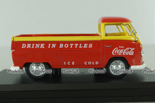 Volkswagen T1  Pickup "Coca-Cola" 1962, red, 442338, Motorcity 1:43