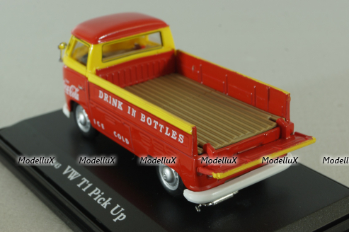 Volkswagen T1  Pickup "Coca-Cola" 1962, red, 442338, Motorcity 1:43