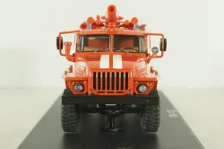АЦ-40 (43202) ПМ-102Б пожарная автоцистерна на шасси Урал-43202 с бел. полосами, SSM1234B, SSM 1:43 Вариант 2!