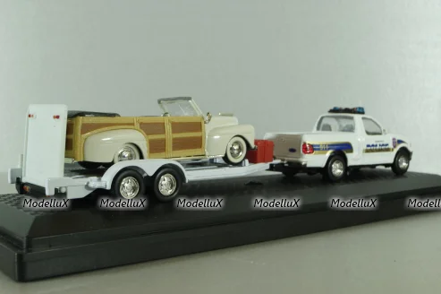 Ford F150 Police with trailer, 94601, Yat Ming 1:43