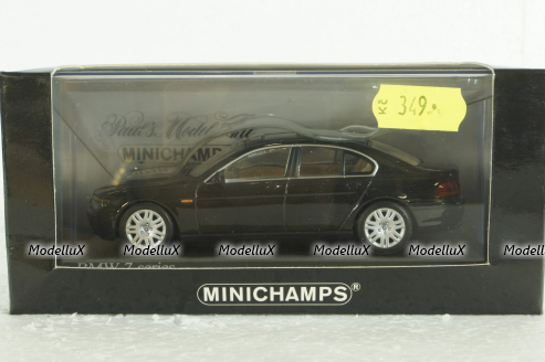 BMW 745I E65 2001, black metallic, 431020202, Minichamps 1:43 