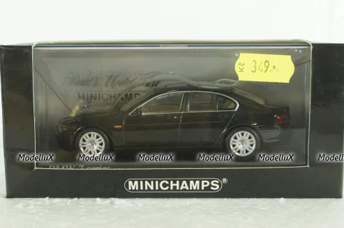 BMW 745I E65 2001, black metallic, 431020202, Minichamps 1:43 