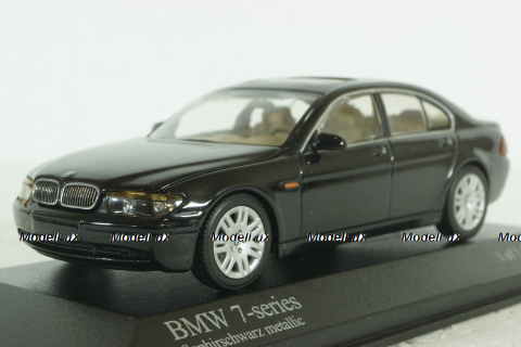 BMW 745I E65 2001, black metallic, 431020202, Minichamps 1:43 