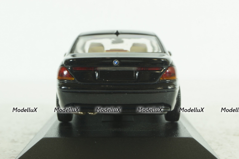 BMW 745I E65 2001, black metallic, 431020202, Minichamps 1:43 