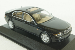 BMW 745I E65 2001, black metallic, 431020202, Minichamps 1:43 