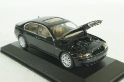 BMW 745I E65 2001, black metallic, 431020202, Minichamps 1:43 