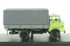 IFA W50L flatbed truck with tent, green grey, SSM1464, SSM 1:43