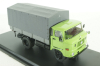 IFA W50L flatbed truck with tent, green grey, SSM1464, SSM 1:43