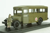 Зис-8 медицинский, с фигуркой санитарки, Miniclassic 1:43