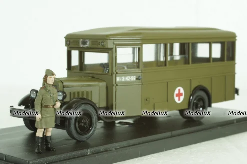 Зис-8 медицинский, с фигуркой санитарки, Miniclassic 1:43