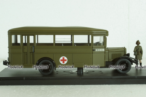 Зис-8 медицинский, с фигуркой санитарки, Miniclassic 1:43