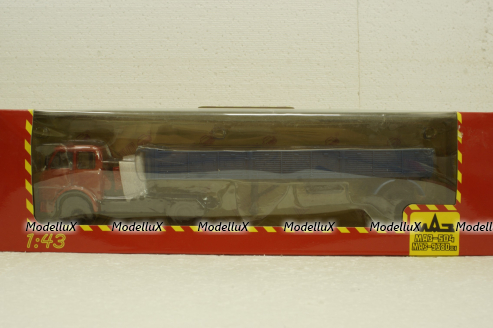 Маз-504 с п/прицепом 9380 красный/синий 1981, Н862, Наш Автопром 1:43
