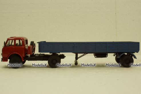 Маз-504 с п/прицепом 9380 красный/синий 1981, Н862, Наш Автопром 1:43
