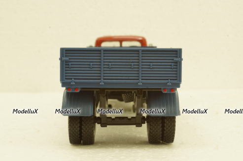 Маз-504 с п/прицепом 9380 красный/синий 1981, Н862, Наш Автопром 1:43