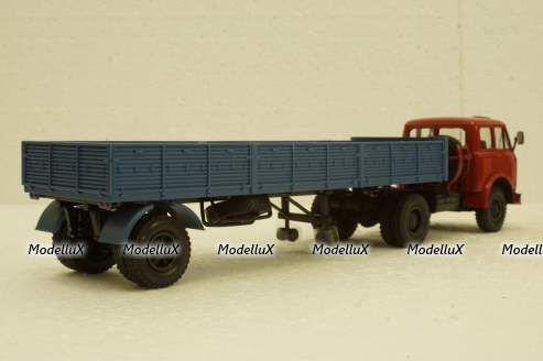 Маз-504 с п/прицепом 9380 красный/синий 1981, Н862, Наш Автопром 1:43