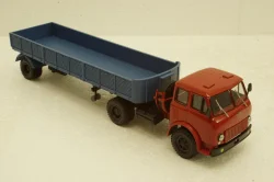 Маз-504 с п/прицепом 9380 красный/синий 1981, Н862, Наш Автопром 1:43