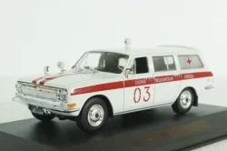 Газ-2403, Скорая, белая в боксе, Автолегенды СССР 1:43