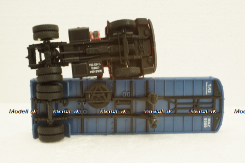 Маз-504 с п/прицепом 9380 красный/синий 1981, Н862, Наш Автопром 1:43